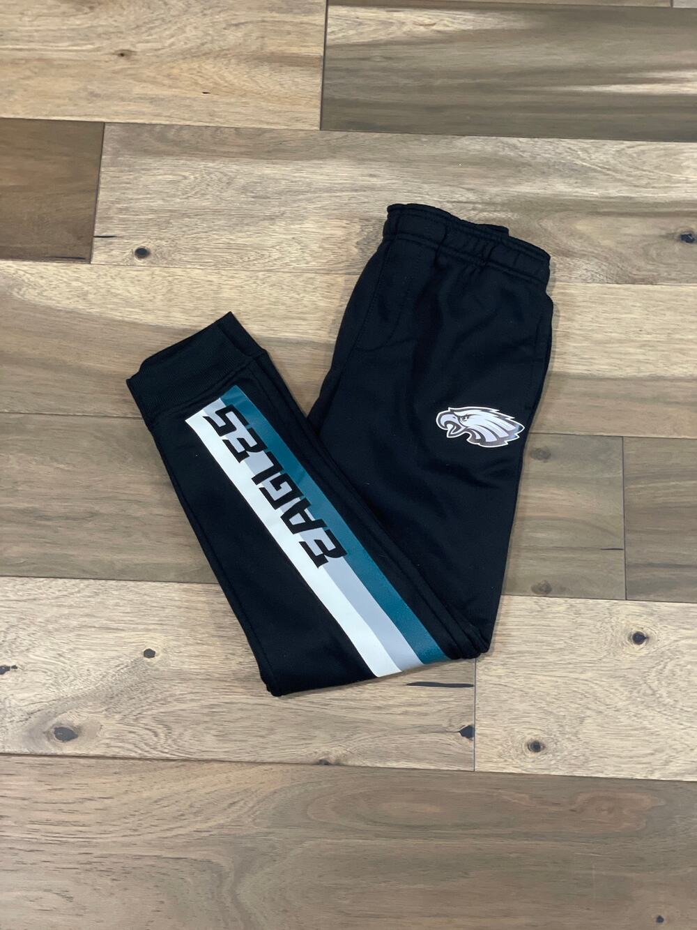 NFL Apparel Eagles Logo Youth Black Sweatpants XL 14 to 16